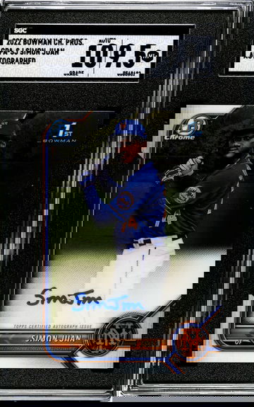 SGC 9.5 2022 Bowman Chrome Simon Juan Auto