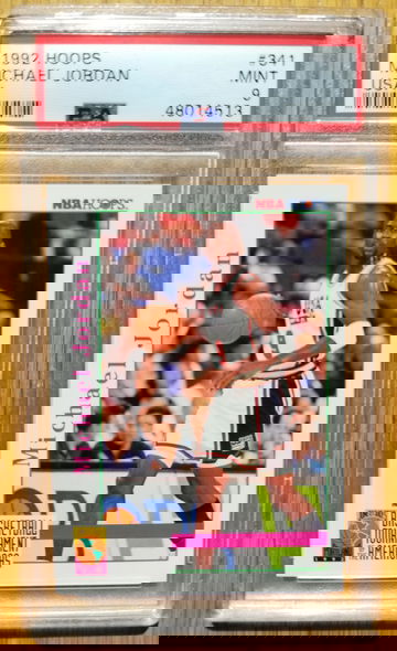 1992 Hoops #341 Michael Jordan PSA 9 MINT
