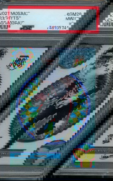 2021 Mosaic Kyle Pitts Stained Glass RC PSA 9