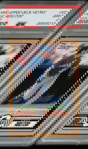 1999 UPPER DECK RETRO GOLD PAUL MOLITOR PSA 9