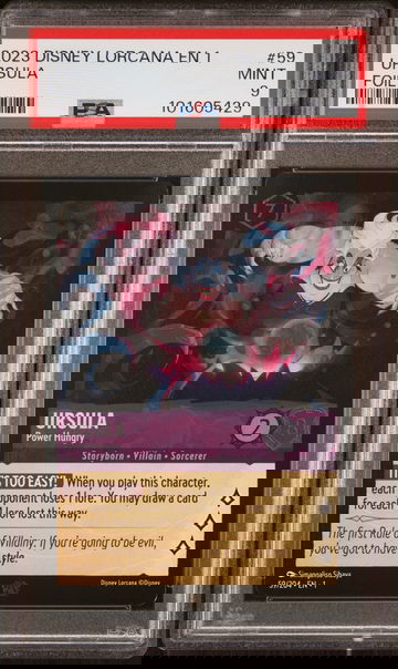 2023 Disney Lorcana The First Chapter Foil Ursula #59 PSA 9