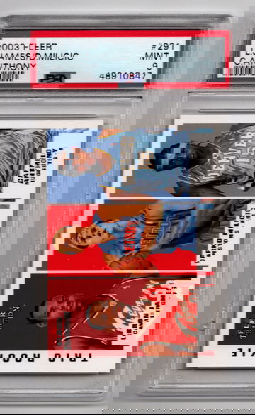 2003 Fleer Trio Lebron & Anthony Rookie PSA 9 Undergraded?