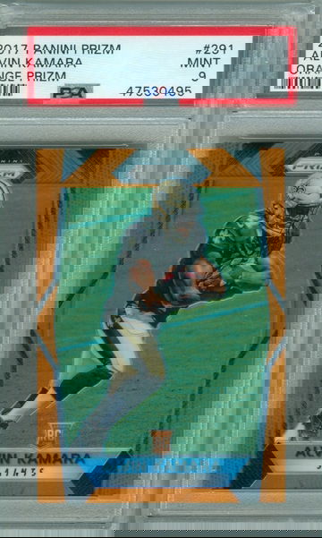 Alvin Kamara 2017 Prizm Orange Prizm /275 PSA 9 Rookie RC
