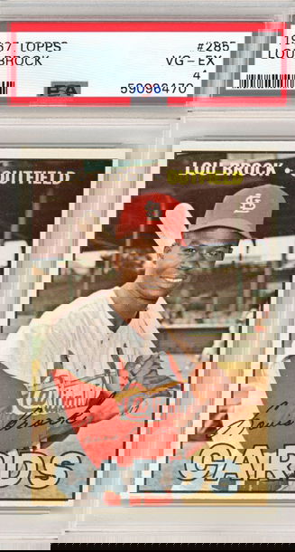 1967 TOPPS Lou Brock PSA 4