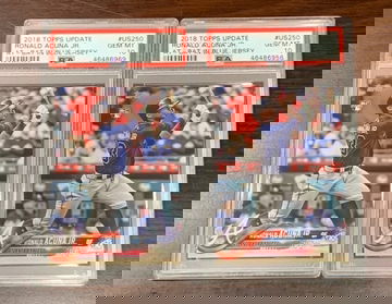 (2) 2018 Topps Update Ronald Acuna PSA 10