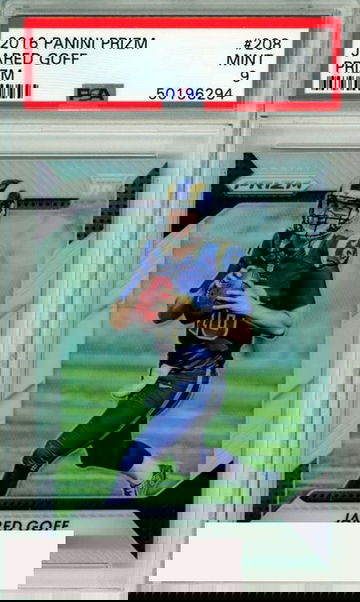 2016 PANINI PRIZM JARED GOFF #208 SILVER PRIZM ROOKIE RC PSA 9 MINT