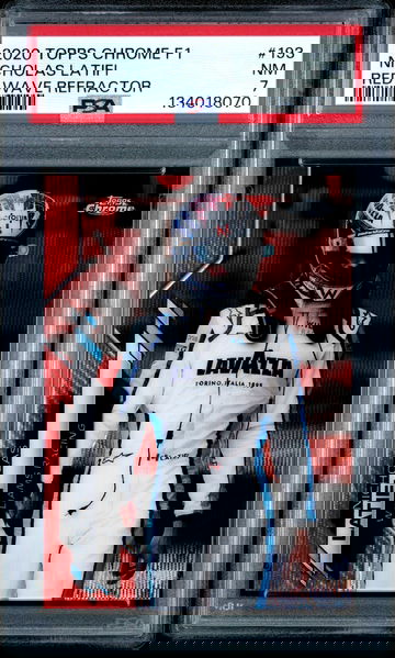 2020 Topps Chrome F1 Nicholas Latifi Red Wave Refractor /5 PSA 7 Williams Formula 1 #193