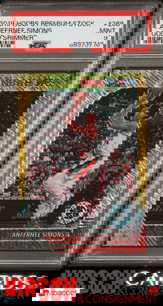 Anfernee Simons 2019 Panini Hoops Premium Stock #268 Gold Shimmer 2/8 PSA 9