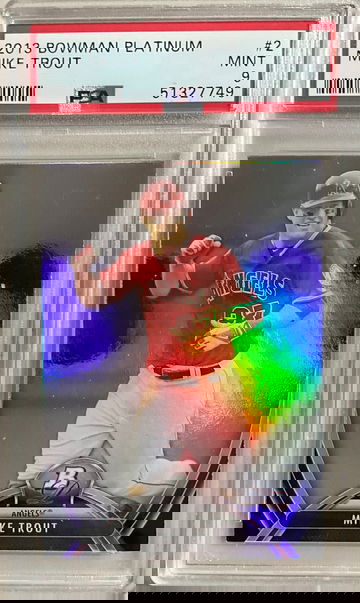 2013 BOWMAN PLATINUM #2 MIKE TROUT MINT PSA 9