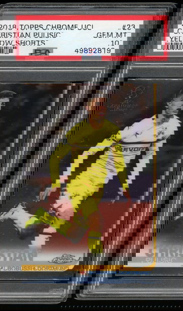 2018 Topps Chrome Champions League Christian Pulisic #23 PSA 10