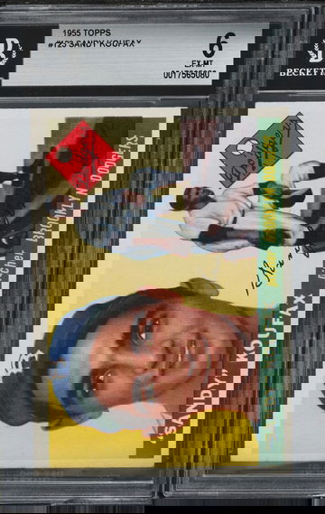 Sandy Koufax 1955 Topps #123 Dodgers HOF Rookie BGS 6 EX-MT