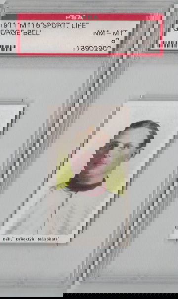 1911 Sporting Life M116 George Bell PSA 8 Nr Mt Mint 