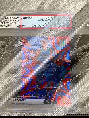 2019-20 Luka Doncic PSA 10 Reactive Blue MOSAIC PRIZM #44