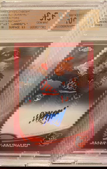 2013 topps chrome Manny Machado red refractor rookie auto /25 