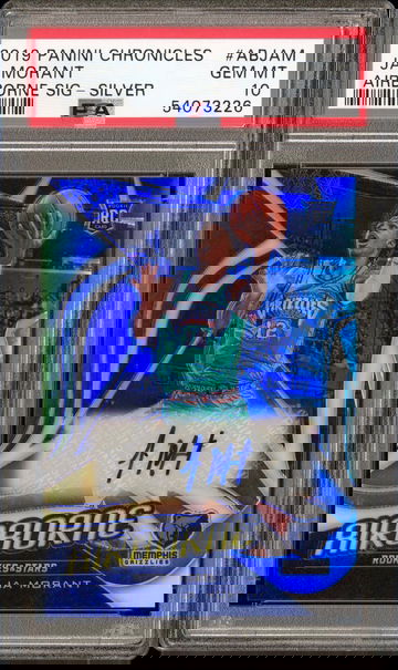 2019 Ja Morant Panini Chronicles Rookies Stars Airborne Silver Prizm Auto PSA 10 Signature Autograph