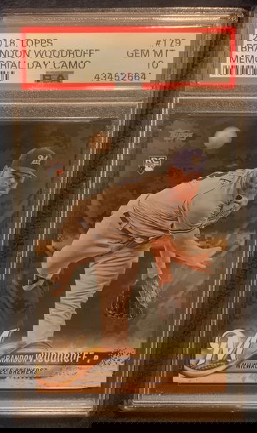 Brandon Woodruff 2018 Topps Camo #23/25 PSA 10 Pop 1