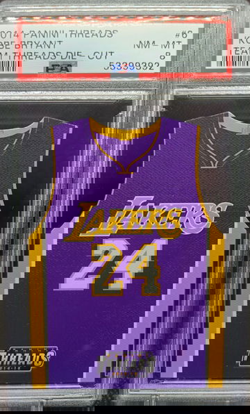 2014 Threads Team Threads Die-Cut Kobe Bryant #6 PSA 8 Near Mint Lakers