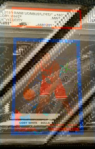 Coby White 2019 donruss optic blue velocity psa 9