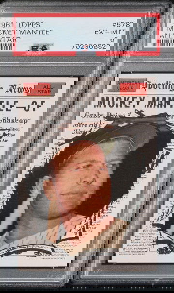 1961 Topps All Star Mickey Mantle #578 PSA 6