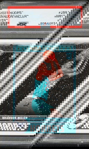 2023 Panini NBA Hoops Winter BRANDON MILLER RC Tribute Rookie PSA 9 MINT Hornets