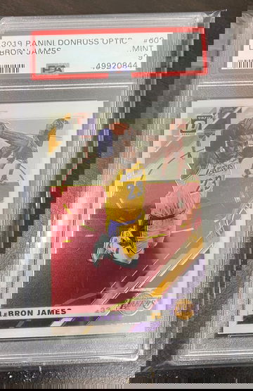 2019 optic lebron james base psa 9 #60