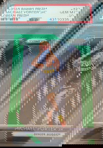 Michael Porter Jr 2018-19 Prizm Green RC PSA 10