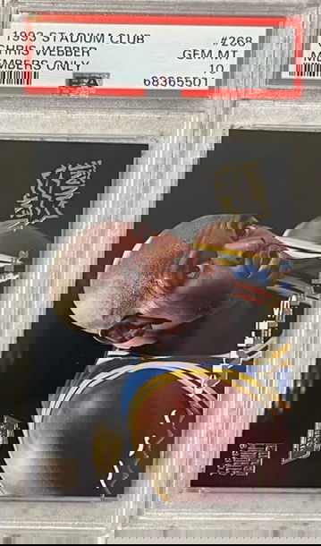 1993 Stadium Club Members Only Chris Webber RC Rookie PSA 10 Gem Mint Pop 2