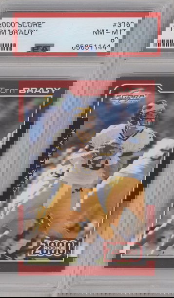 2000 Score Tom Brady PSA 8