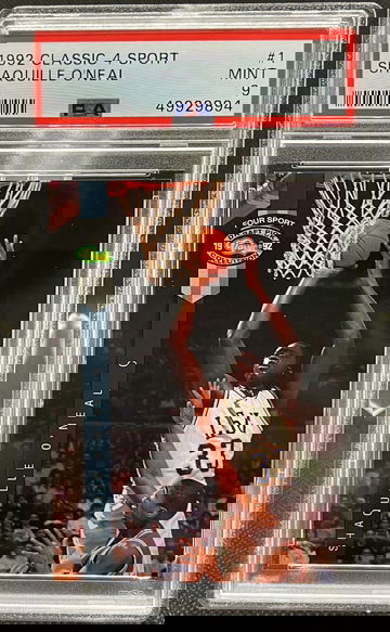 1992 Classic 4 Sport Shaquille O'Neal #1 PSA 9