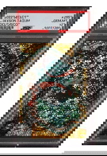 2022 Select Basketball GOLD Disco Courtside 9/10 SSP Jayson Tatum PSA 10 🍀🔥