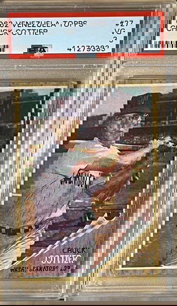 1962 Topps Venezuela # 27 Chuck Cottier PSA 3