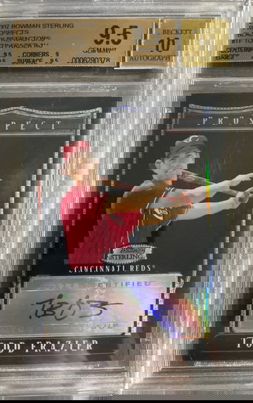 2007 Bowman Sterling Prospects Black Refractors /25 #TF Todd Frazier Auto BGS 9.5/10