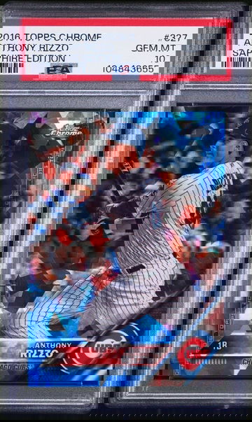 2016 Topps Chrome Sapphire Edition /250 Anthony Rizzo #327 PSA 10 Gem Mint