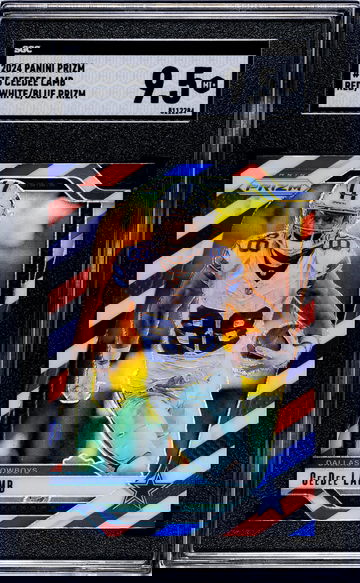 2024 Panini Prizm Red/White/Blue Prizm CeeDee Lamb #75 SGC 9.5