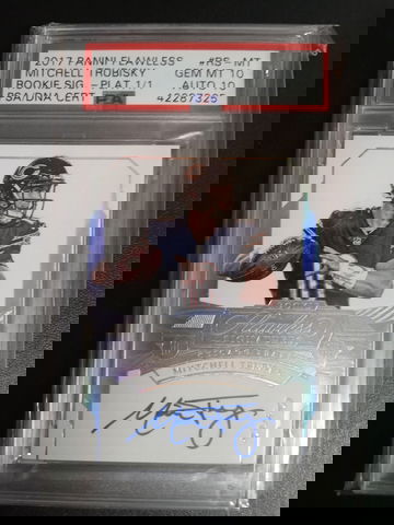 2017 Mitchell trubisky Panini flawless rookie signatures Platinum 1/1 Auto PSA 10/10