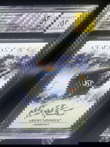 2021 Chronicles Brent Rooker Origins Autographs Silver Ink BGS 9