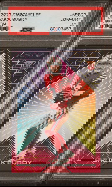 2022 PANINI BROCK PURDY CHRONICLES RECON #REC2 PSA 10 FT.A1.17