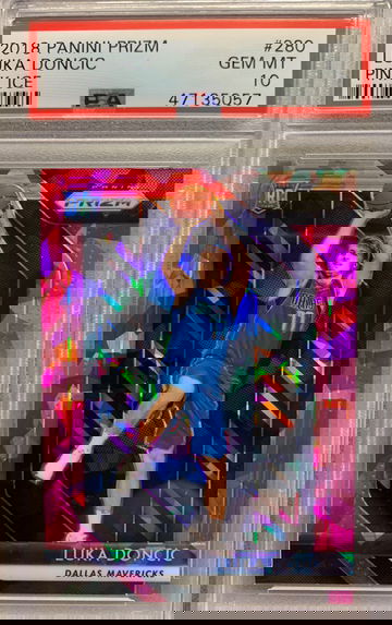 LUKA DONCIC 2018 PINK ICE PRIZM ROOKIE PSA 10 GEM MINT