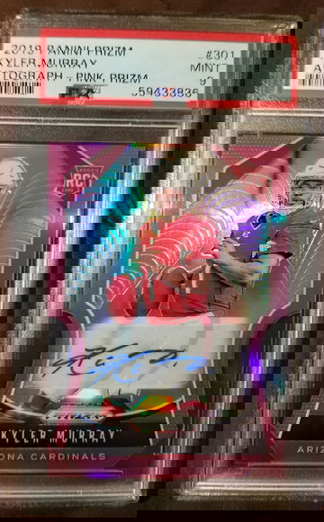 2019 Panini Prizm Kyler Murray Pink Rookie Auto! PSA 9!