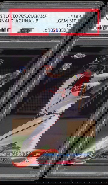 2018 Topps Chrome Ronald Acuna Jr. RC Gem Mint!