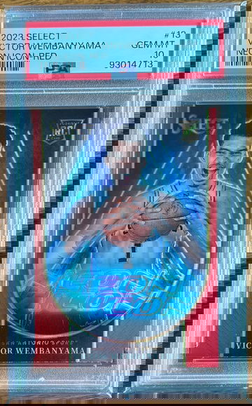 2023 Select Victor Wembanyama Neon Icon Red PSA 10