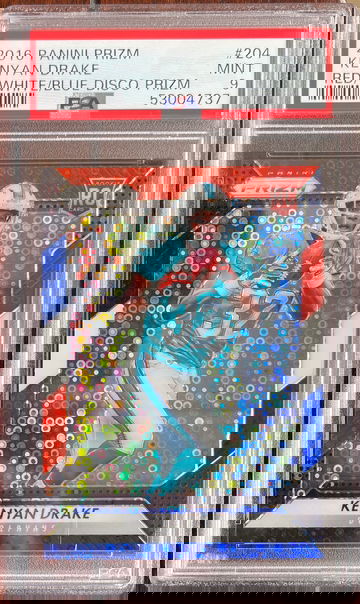 2016 Panini Prizm RWB Disco Prizm Kenyan Drake - Dolphins / Ravens