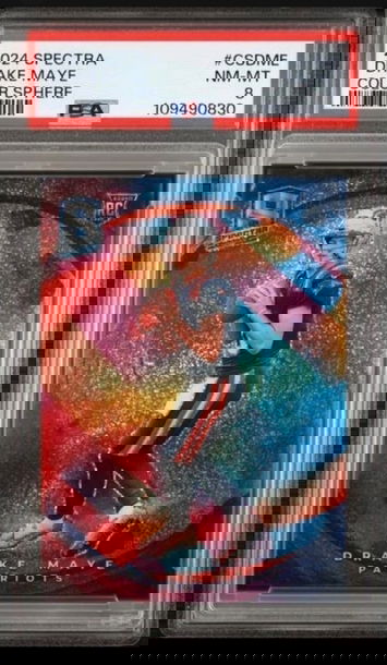 PSA 8 - 2024 Panini Spectra Color Sphere Drake Maye Rookie Card #CS-DME