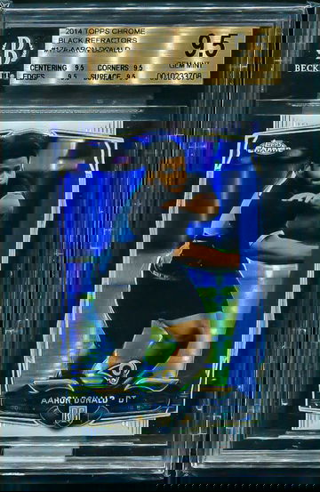 2014 Topps Chrome 175 Aaron Donald Black Refractor /299 BGS 9.5 True Gem POP 1