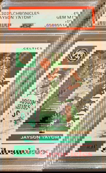 2020-21 Basketball Panini Chronicles Jayson Tatum #9 - Graded PSA 10 Gem MT ☘️