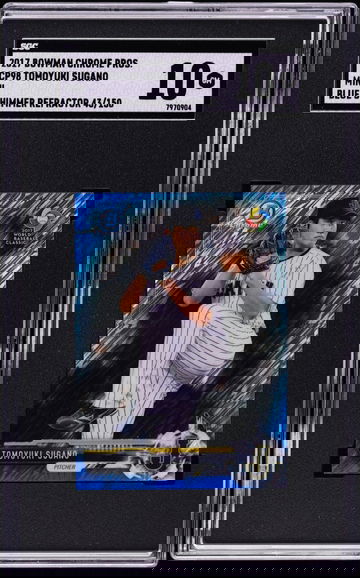 2017 Bowman Chrome Mini Blue Shimmer Ref. Tomoyuki Sugano PROSPECT /150 SGC 10