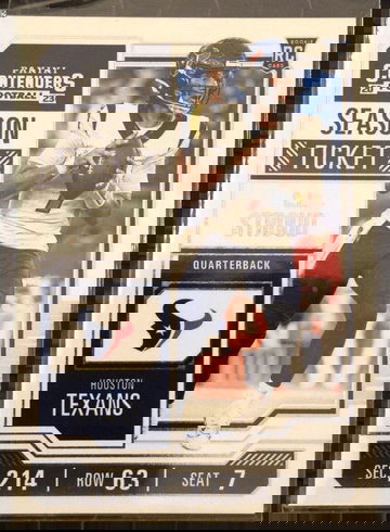 2023 Panini Contenders C.J. Stroud ROOKIE SEASON TICKET card #40 from the Houston Texans.