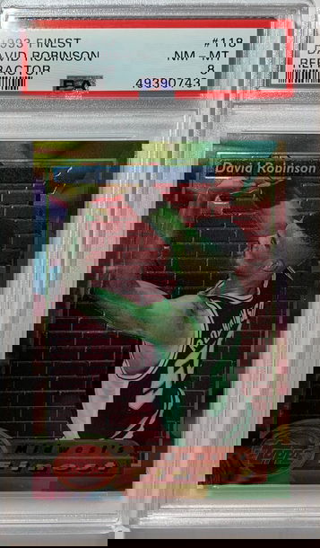 1993 Finest David Robinson Refractor PSA 8 #118  POP 16