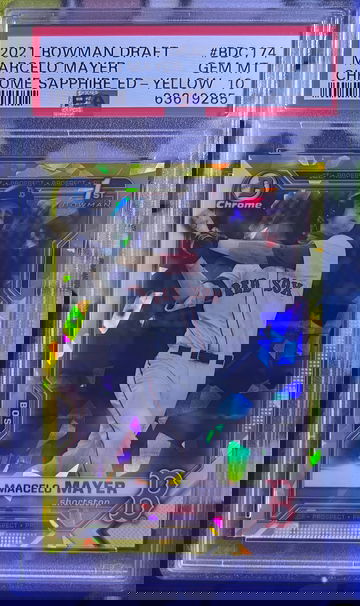 2021 Bowman Draft Sapphire Marcelo Mayer Yellow /99 PSA 10