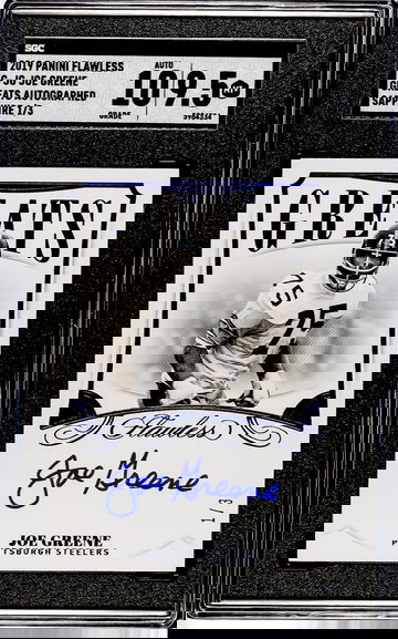 2019 Panini Flawless JOE GREENE Sapphire Blue Greats Auto /3 SGC 10/9.5 POP 1